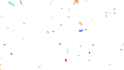 Colorful Confetti Falling Isolated PNG. Party Celebration Confetti Transparent. Confetti partical isolated background. 3d 