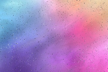 Dreamy, abstract background of pink and blue nebula clouds with shimmering stars and sparkling light effects in space.