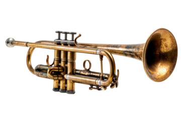 trumpet isolated on white