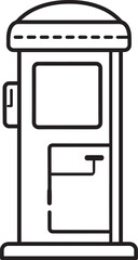 Parking Meter Silhouette Black Vector Art for Retro City Projects