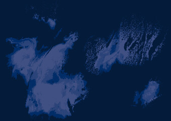 ブルーインクの抽象的なベクターテクスチャ（濃紺背景）Abstract Blue Ink Vector Texture on Dark Navy Background
