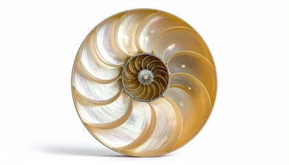 Obraz premium Sandy beach scattered with seashells of various shapes, sizes, and colors—white, orange, brown, pink—gentle waves in background under bright sky, warm sunlight highlights textures.