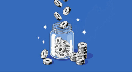 blue dice on white background