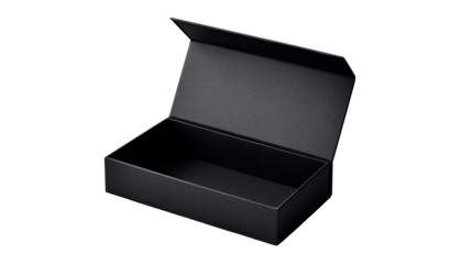 Open black box, lid ajar