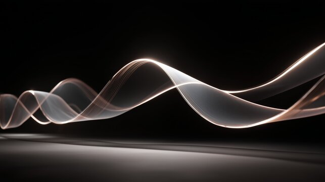 Abstract Glowing Wave Ribbon
