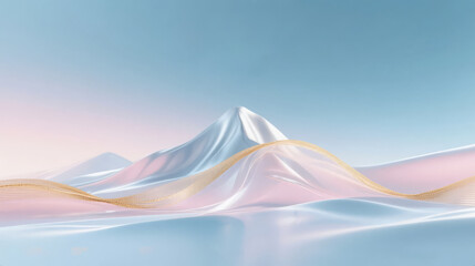 Mount Fuji abstract mountain scenery pearl light beautiful background