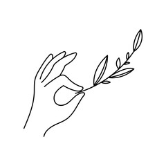 Mystical and esoteric vector cards in trendy minimal line art style. Vector in boho style hands and mystical objects