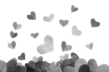 Love hearts for valentines or weddings transparent overlay texture
