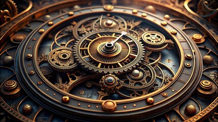 Obraz premium close up of old clock mechanism