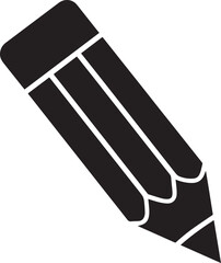 Minimal Broken Pencil Silhouette Black Vector Design for Creative Artwork