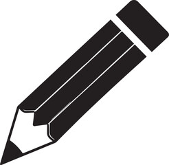 Minimal Broken Pencil Silhouette Black Vector Design for Creative Artwork