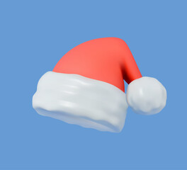 Santa hat 3D vector icon