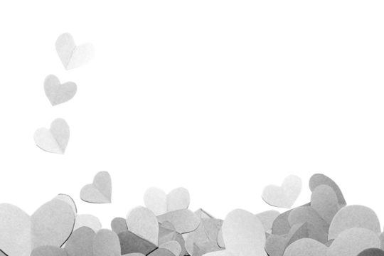 Love hearts for valentines or weddings transparent overlay texture - Powered by Adobe