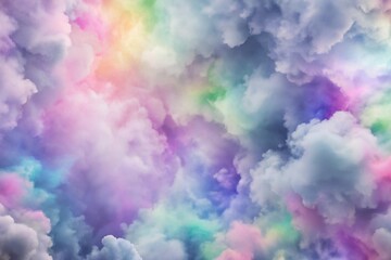 Dreamy pastel clouds abstract background with a soft watercolor effect