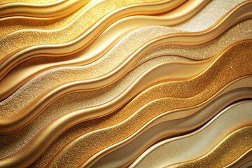 Luxurious golden waves abstract background with shimmering textures and elegant design
