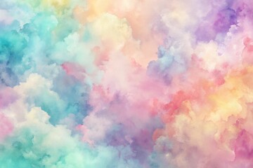 Pastel Clouds Dreamy Sky Background Illustration Beautiful Colorful Texture Abstract