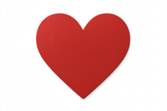 Red heart symbol representing love, romance, valentine's day, and passion on transparent background