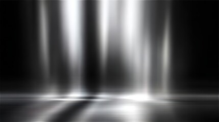 Futuristic Metallic Surface with Reflective Light Streaks