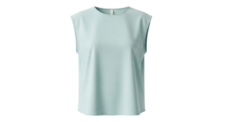 Isolated athletic tank top, sleeveless crew neck top for women, sports and fitness attire