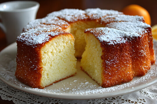 Homemade sponge cake