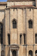 Chiesa di San Francesco Church Exterior Detail in Ascoli Piceno, Italy