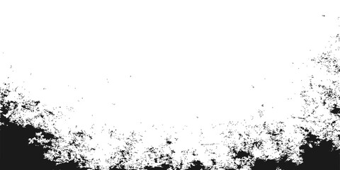 Black ink splat border and texture background with a transparent paint splash frame design