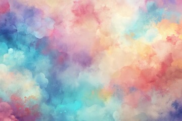 Abstract pastel watercolor painting with soft colors for backgrounds and designs