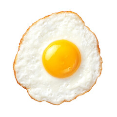 Perfectly cooked sunny-side up fried egg, vibrant yellow yolk, fluffy white, isolated on white, clean food preparation PNG set Transparent backround