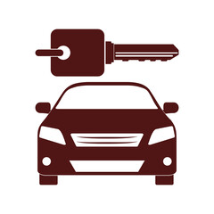 Rent a car icon isolated on transparent background