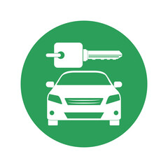 Rent a car icon isolated on transparent background