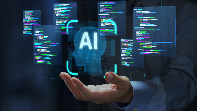 AI agent driven software development. Automated solution for program design and generation. Programmer using AI to generate application code.