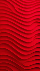 Vibrant red textured surface with elegant wavy patterns dynamic and bold abstract design for creative projects