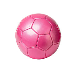Pink football designed for women, isolated on a transparent background, high-quality PNG image perfect for sports graphics, female football campaigns, women’s team designs, fan art, digital projects, 
