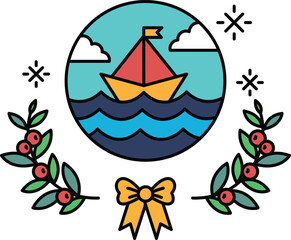 A boat is sailing on the water