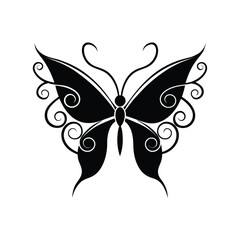 Abstract Fantasy Butterfly Tattoo Illustration