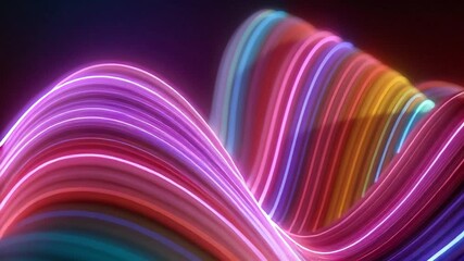 Seamless looping abstract neon featuring Psychedelic, glowing abstract patterns, and dynamic vibrant motion
