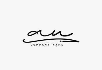 AU Luxury Elegant Signature Style Cursive Script Logo Design for Branding and Identity.