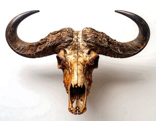 Buffalo skull, detailed view
