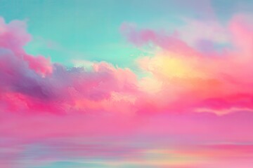 Pastel cloudscape, vibrant colors