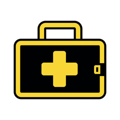 First aid kit icon medical symbol
