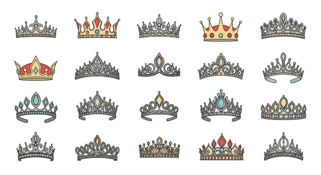 A dazzling collection of regal crowns and tiaras for all occasions.