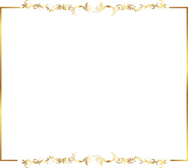 frame with leaves gold border Golden Border Warm Color Frame	
