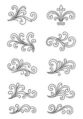 Elegant Swirls and Flourishes Collection for Decorative Embellishments