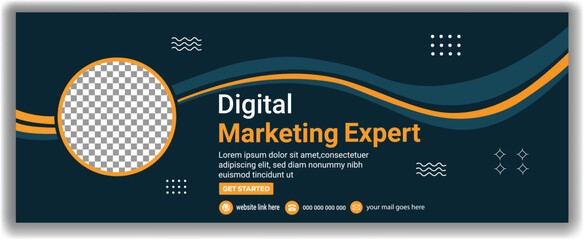 Elegant Corporate Banner Template Editable Business Facebook Cover and Web Header Design