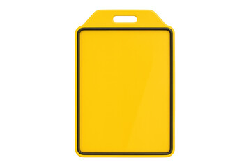 Blank yellow identification badge holder ID card