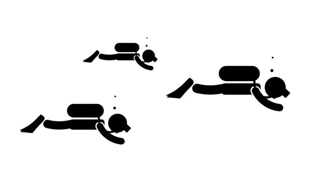 A team of scuba divers swims underwater, experiencing marine life, coordination, and exploration in an aquatic adventure