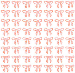 Polka Dot Pink Bow Pattern 