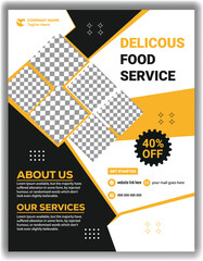 Modern Fast Food Promotion Flyer Restaurant Special Offer Poster Design