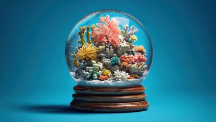 Coral Reef Snow Globe - A Miniature Underwater World.