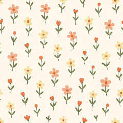 vintage seamless pattern, seamless ornamental pattern, vintage seamless pattern with flowers
